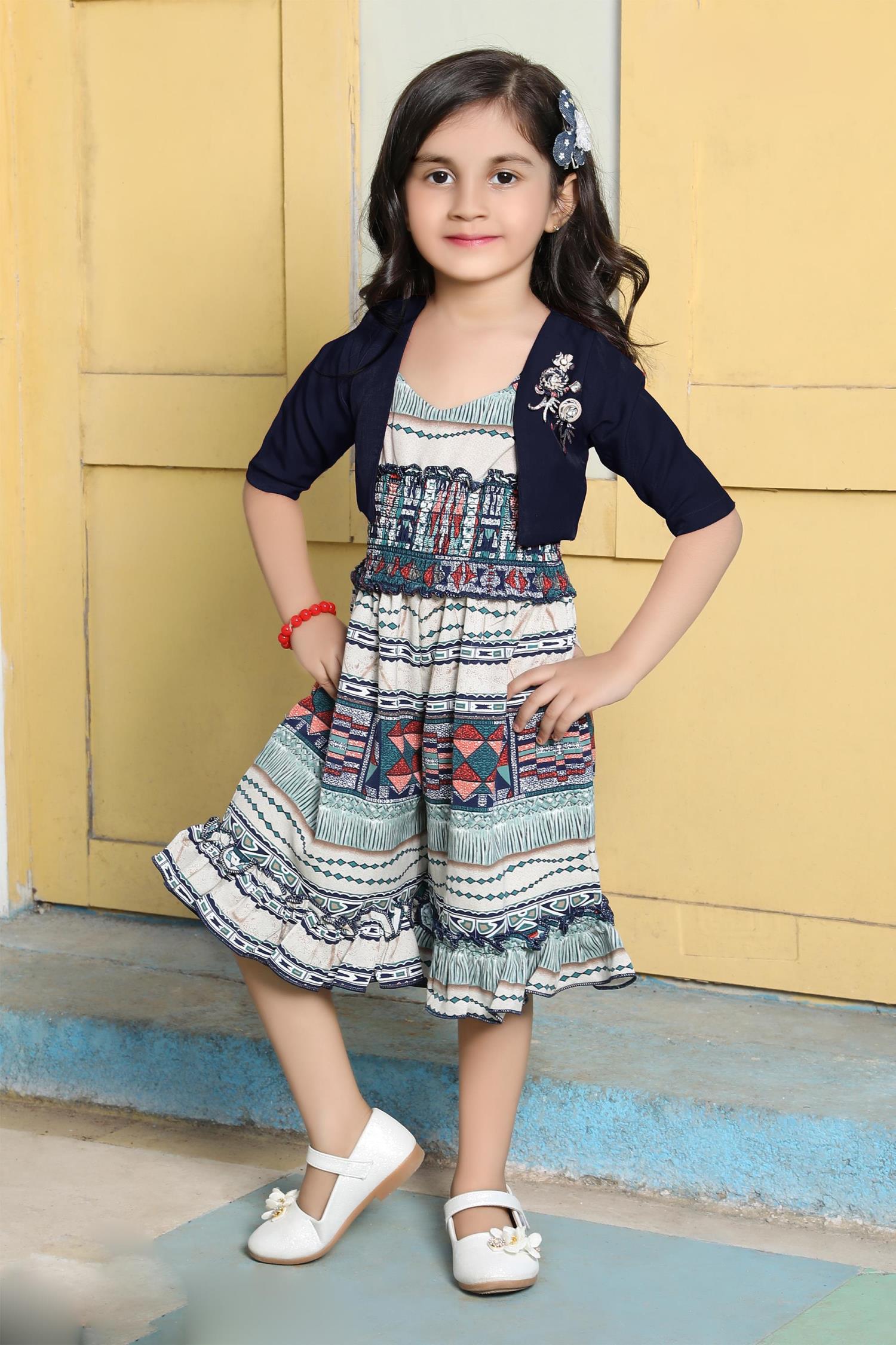 Buy Lavender Georgette Dress Girl Kids Online at Best Price | Cbazaar